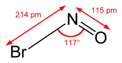 Strukturformel von Nitrosylbromid