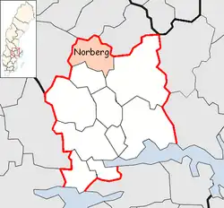 Lage der Gemeinde Norberg