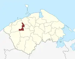 Lage des Guldbjerg Sogn in der Nordfyns Kommune