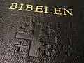 Buchdeckel einer norwegischen Bibel