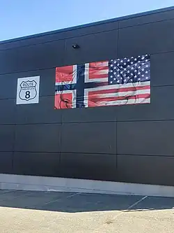 Norwegen-Amerika-Flagge