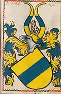 Stammwappen der Notthafft aus Bayern, aus Scheiblersches Wappenbuch, zwischen 1450 und 1480