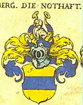 Stammwappen der „Nothaft“ aus Bayern, aus Siebmachers Wappenbuch, 1605