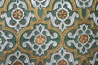 Detail der Wandverzierungen