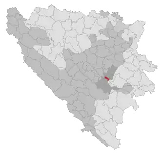Lage der Gemeinde Sarajevo-Novi Grad in Bosnien und Herzegowina (anklickbare Karte)