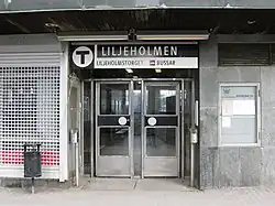 Eingang der Bergstation Nybohovsberget