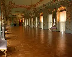 Saal im „Knobelsdorff-Flügel“ im Schloss Charlottenburg