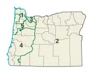 Oregon: Kongress-Wahlkreise