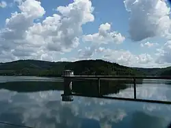 Obernautalsperre mit Entnahmeturm