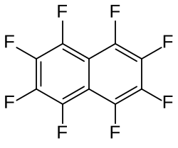 Strukturformel von Octafluornaphthalin