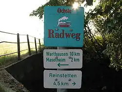 Beschilderung des Öchsle-Radweg