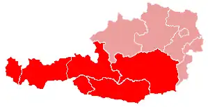 Karte der Kirchenprovinz Salzburg