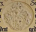 Wappen von Georg Adam Michel angebracht an dessen Epitaph in St. Jakob