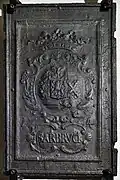 Ofen­platte mit Wappen