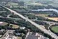 Autobahnkreuz Oldenburg-Ost: Oben die A 29, unten die A 28