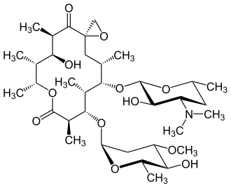 Strukturformel von Oleandomycin