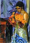 Frau mit Blumen, 1918 Nationales Kunstmuseum der Ukraine in Kyjiw