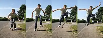 Ein Skater performt einen Ollie