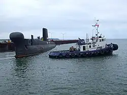 Die Onondaga wurde 2008 von Rimouski nach Pointe-au-Père geschleppt