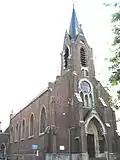 Kirche mit dem Patrozinium der Heiligen Herlindis und Relindis in Ordingen, Sint-Truiden, Limburg, Belgien