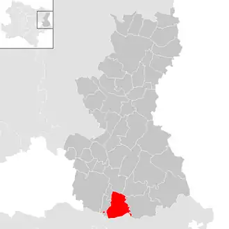 Lage der Gemeinde Orth an der Donau im Bezirk Gänserndorf (anklickbare Karte)