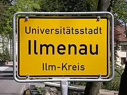 Ilmenau, Ortseingang aus Richtung Neustadt