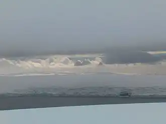 Blick vom Balkan-Schneefeld auf die Oryahovo Heights