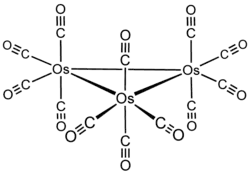 Strukturformel von Triosmiumdodecacarbonyl