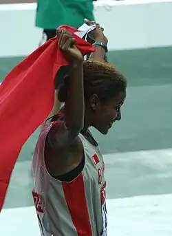 Die feiernde Weltmeisterin Maryam Yusuf Jamal