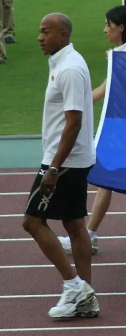 Frank Fredericks, vielfacher Medaillengewinner und 1993 Weltmeister, erreichte zwar das Finale, trat jedoch dort nicht mehr an