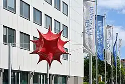 20-zackige Skulptur Ikosaederstern, in Wien, Morgensternplatz