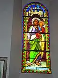 Glasfenster mit Josef von Nazaret und Jesuskind (Mauméjean)