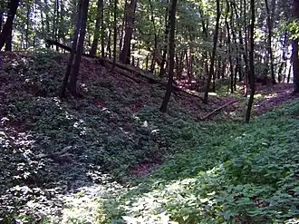 Wallanlage auf dem Na Hradcích