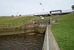 Die alten Sieltore geschlossen