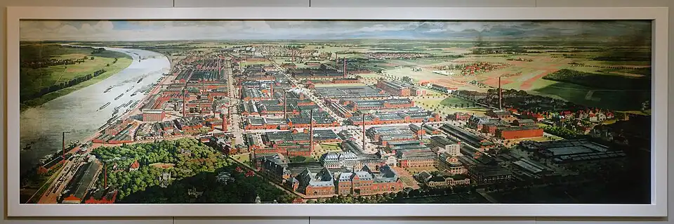 Bayer-Werk gemalt von Otto Bollhagen