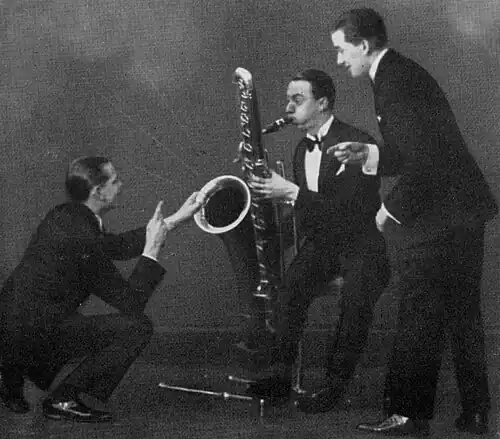 Basssaxophon 1927 im Einsatz einer dänischen Jazzformation