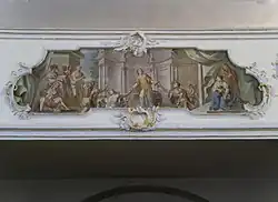 Laurentius teilt den Kirchenschatz unter den Armen auf