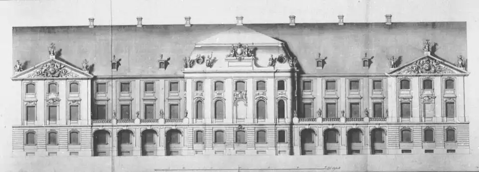 Das Königsschloss in Warschau – die Fassade zur Weichsel