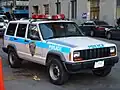 Ein Jeep des Port Authority Police Department nahe dem World Trade Center
