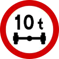 B-19 Verbot für Fahrzeuge über … Tonnen Achslast