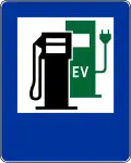 D-23b Tankstelle mit Ladestation für Elektrofahrzeuge