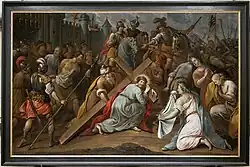 Kreuztragung Christi, Veronika mit Schweißtuch