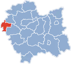 Lage des Powiat in Kleinpolen