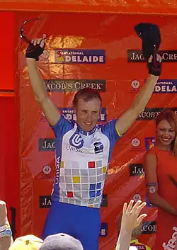 Patrick Jonker nach seinem Sieg 2004 bei der „Tour Down Under“