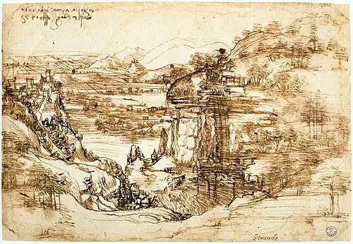 Landschaft mit Fluss (Leonardo da Vinci)