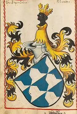 Wappen des Geschlechts Pappenheim aus dem Scheiblerschen Wappenbuch