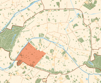 Karte der Pariser Arrondissements