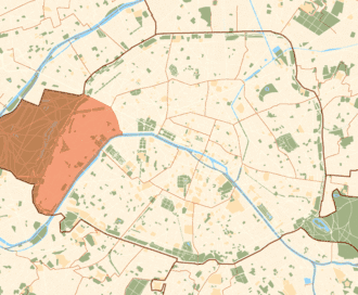 Karte der Pariser Arrondissements