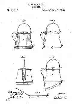 Erastus Blakeslee Kombination Topf und Pfanne 1865