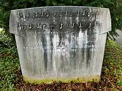 Paul Schaller-Möhl (1913–1989), Chorpädagoge, Lehrer, Chorleiter, Komponist-Lieder und Klavierwerke, Gründer und Leiter des Basler Vokalensembles, Grab auf dem Friedhof Hörnli, Riehen, Basel-Stadt